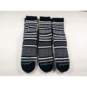 Bombas Fair Isle Holiday Half Calf Lot Of 3 Pairs Socks Size L